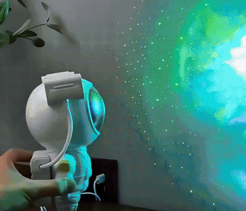 Small Night Light Starry Laser Atmosphere Projection Lamp Astronaut Ornaments